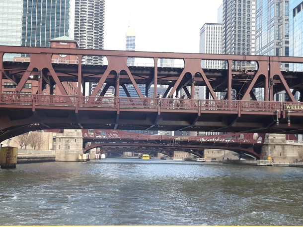 Chicago River water taxi views