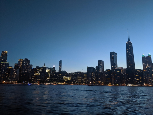 Chicago seen from Lake Michigan in September