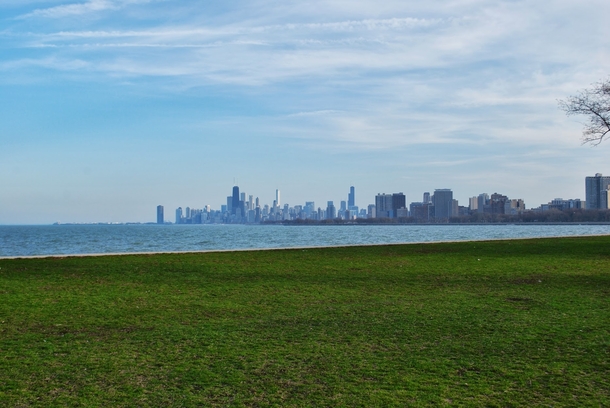 Chicago skyline from Montrose Park