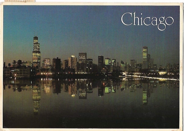 Chicago Skyline Postcard from the s