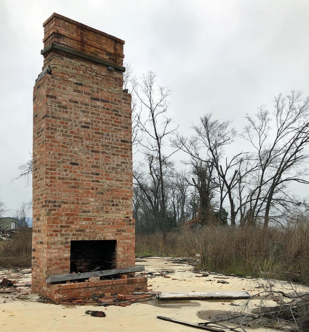 Chimney is the only part of the house left