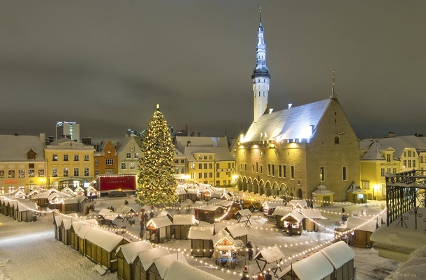 Christmas market in Tallinn Estonia 