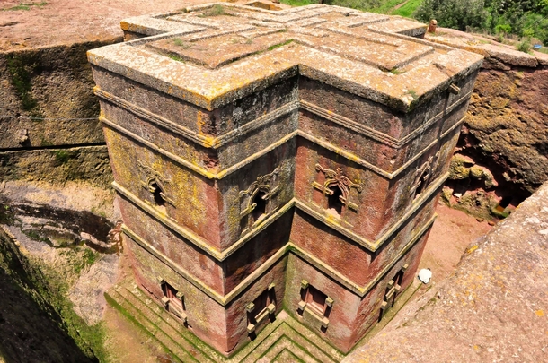 Church hewn in stone Church of St George Lalibela Ethiopia still my favorite UNESCO heritage site