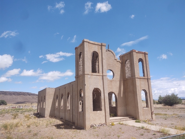 Church that burned in the tiny settlement of Mogote in Conejos County Colorado near the New Mexico border