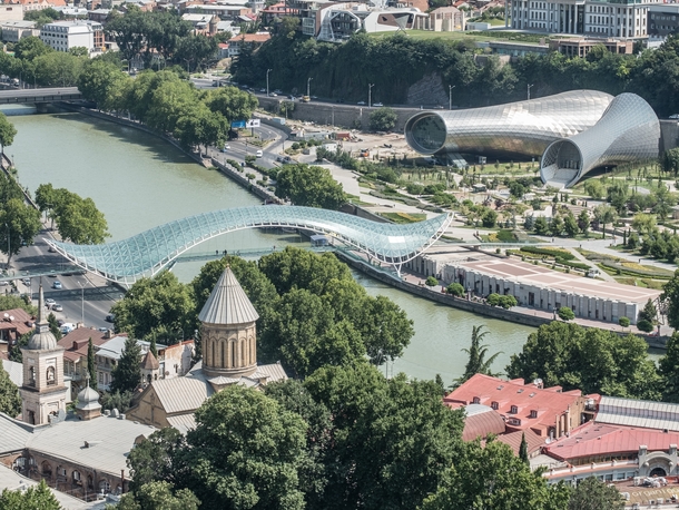 City Center Tbilisi with Peace Bridge 