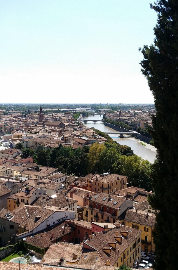 City of Verona Italy with the River Adige meandering through it