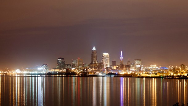 Cleveland OH at Night 