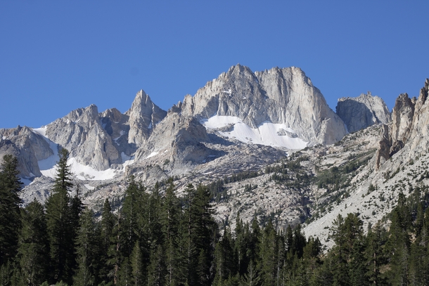 Cliffs above Twin Lakes California 