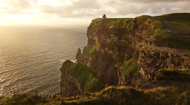 Cliffs of Moher during sunset 