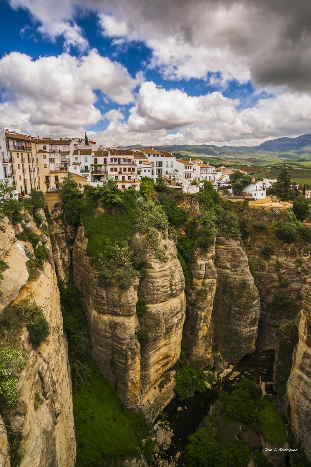 Clifftop village of Ronda in Andalusia Spain 