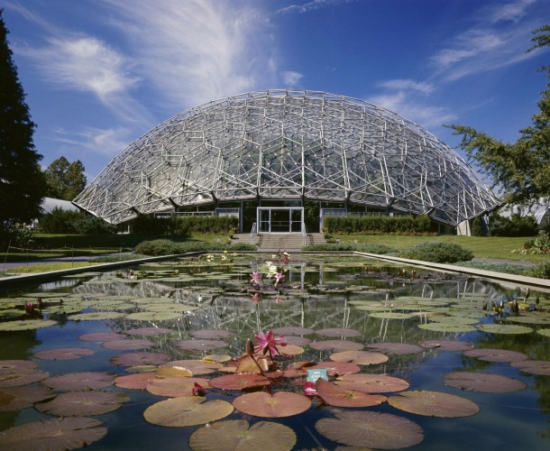 Climatron a geodesic dome greenhouse designed by R Buckminster Fuller Missouri Botanical Garden St Louis 