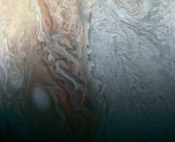 Close up of Jupiter taken by Juno earlier this year 