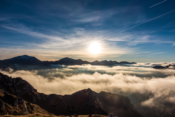 Cloud inversion in Tatra Mountains Poland 