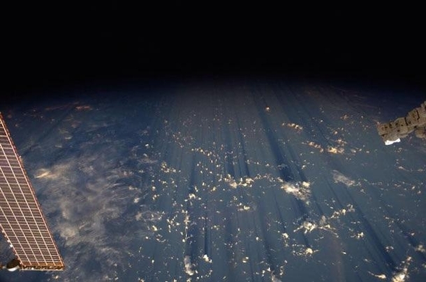 Clouds cast thousand-mile long shadows into space when viewed from the ISS