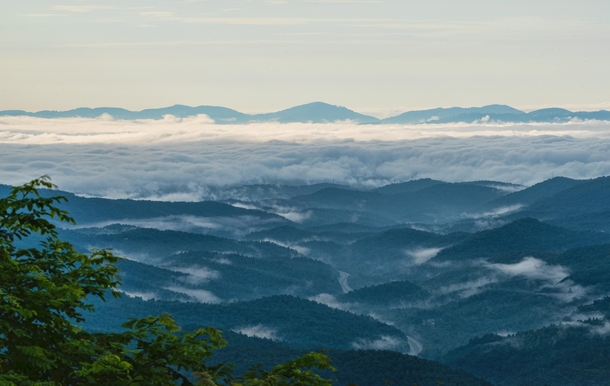 Clouds on the Blue Ridge Mountains in North Carolina OC x