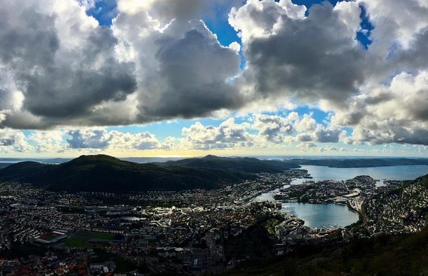 Clouds over Bergen Norway 