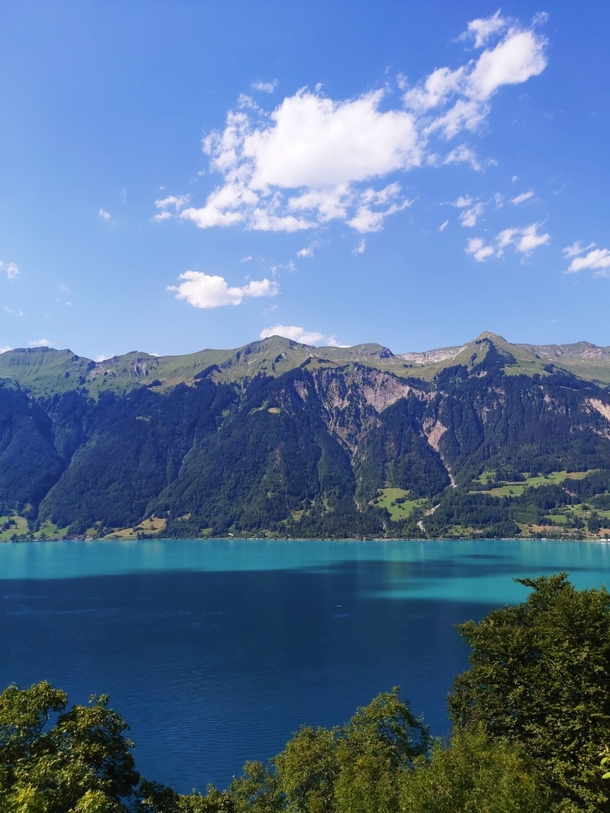 Clouds over lake Brienz in Switzerland 