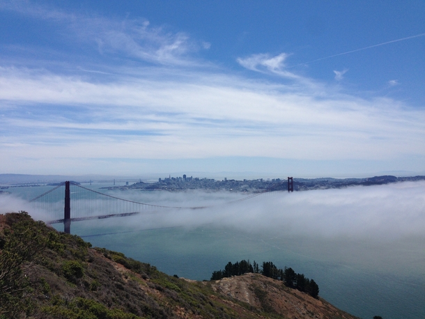 Clouds over the Golden Gate Bridge San Fransisco 
