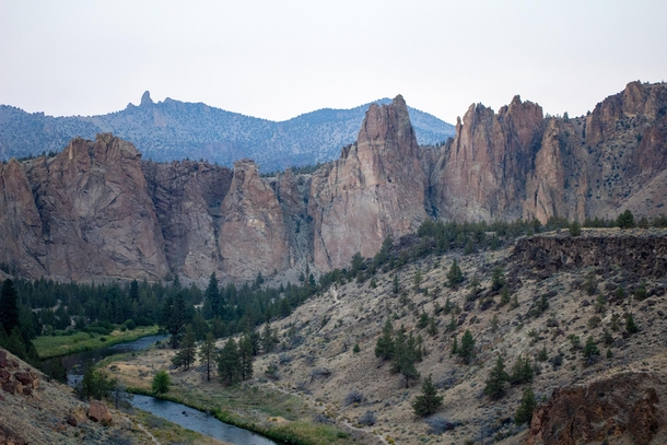 Cloudy day at Smith Rock State Park Oregon 