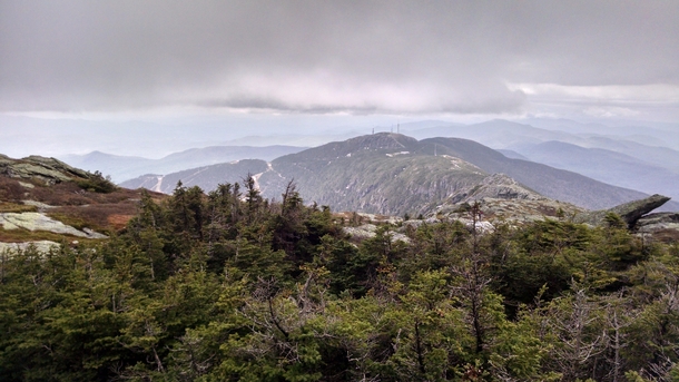 Cloudy day on Mt Mansfield VT 