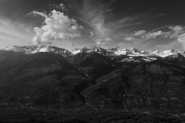 Cloudy Mountains Cervino  Val DAosta Italy x 