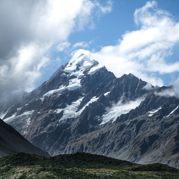 Cloudy Mt Cook New Zealand 