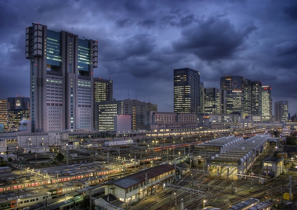 Cluster of skyscrapers around Shinagawa Station 