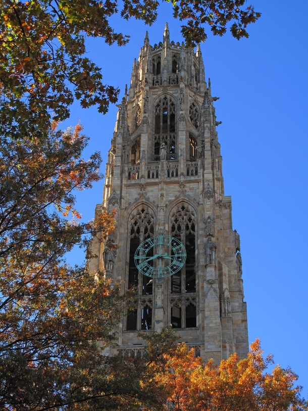 Collegiate Gothic style Harkness Tower Yale University