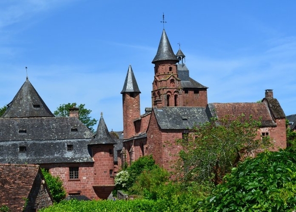 Collonges-la-Rouge a medieval village in France integrally built with red stone