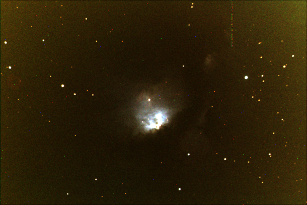 Color photo of M the reflection nebula in Orion 