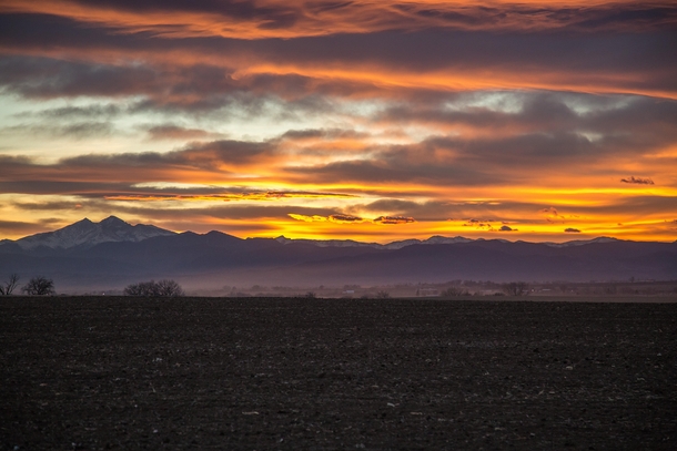 Colorado Longs Peak Sunset 