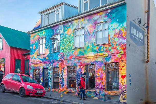 Colorful Reykjavik building