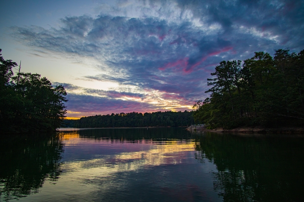 Colorful sunset in Alabama 