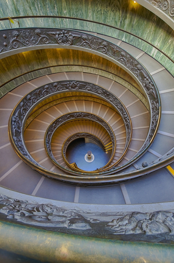 Colorful Vatican Museum Stairs 