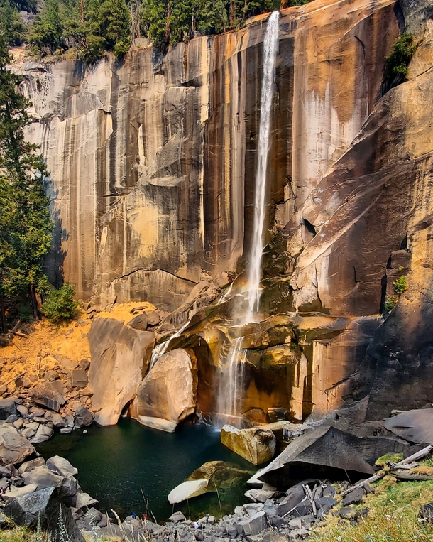 Colors changing at Vernal Falls Yosemite National Park CA USA  x