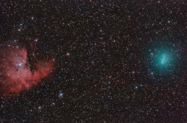 Comet Hartley  and the Pacman Nebula  