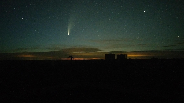 Comet Neowise flies over the ghost town of Pripyat By Jury Tomashevsky