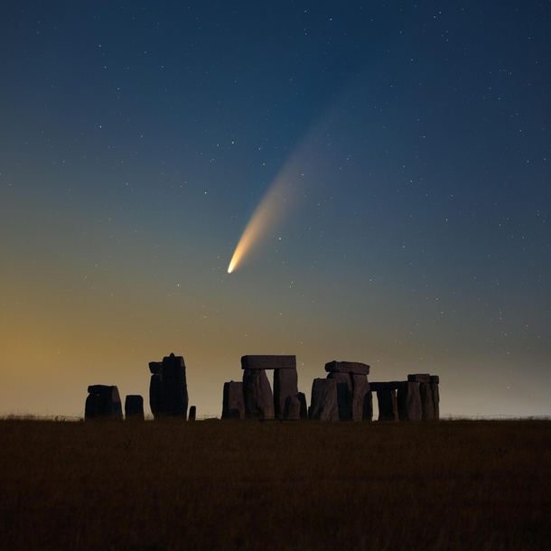 Comet NEOWISE over Stonehenge UK x
