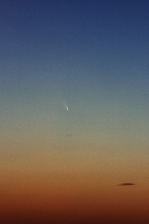 Comet PANSTARRS at twilight with surround stars 