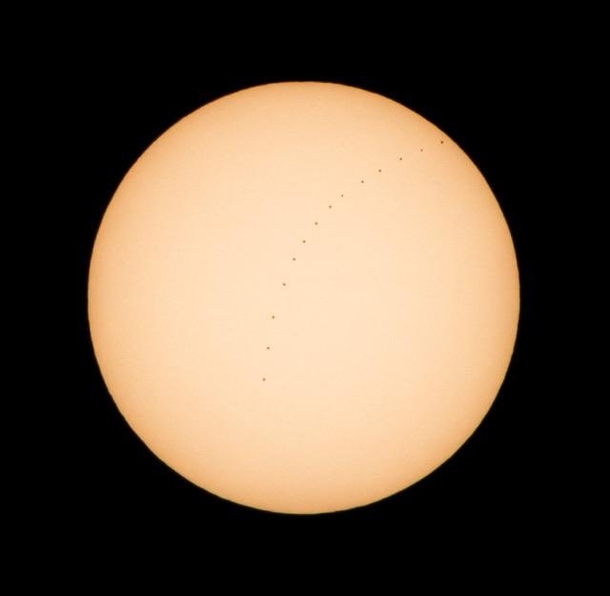 Composite of Mercury transit from  