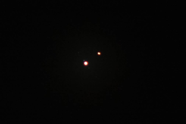 Conjunction of Jupiter and Saturn from Spain with a DSLR