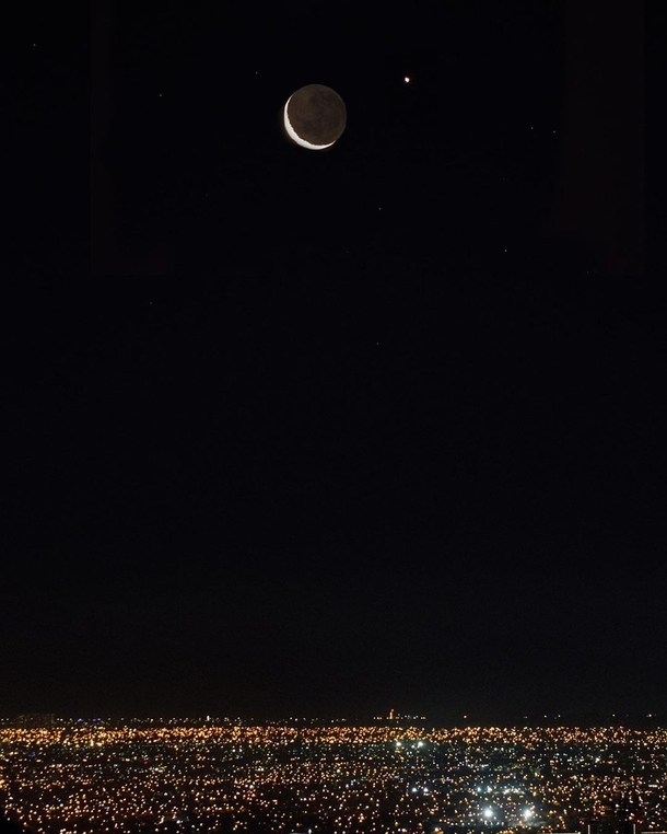 conjunction of the moon with Venus Santiago Chile