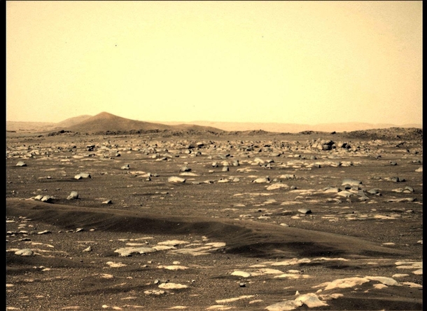 Contrast improved image of Mars surface taken by perseverance