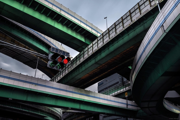 Converging Expressways in Osaka Japan 