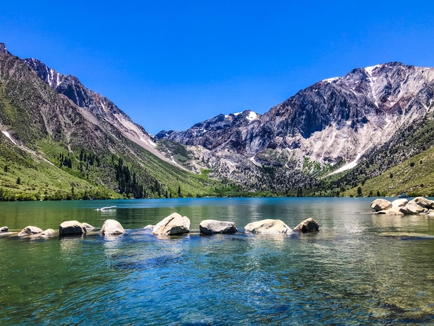 Convict Lake CA in the summer at midday 