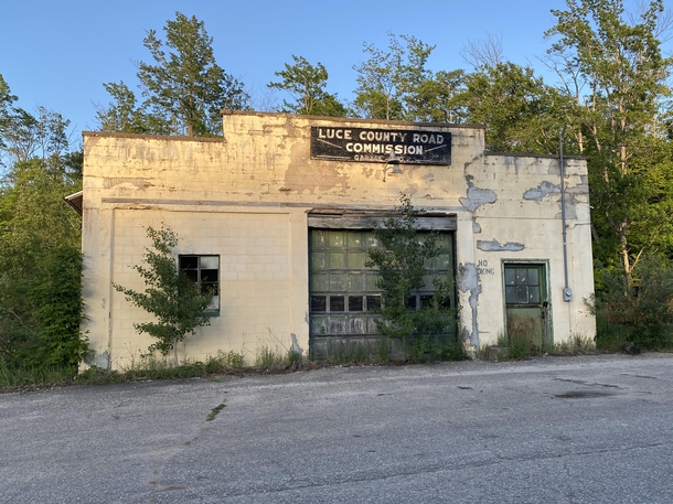 Cool abandoned road commission building in McMillan Township MI