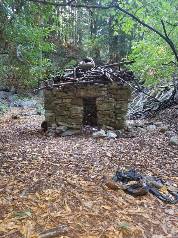 Cool little brick house in the forest of Univeristy of California Santa Cruz Abandoned by humans but inhabited by elves