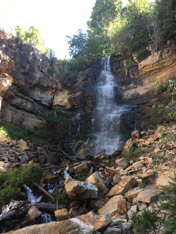 Cool waterfall in southern Utah A hard hike to reach this but definitely worth it OC x