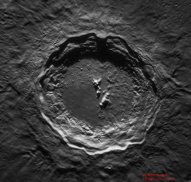 Copernicus Crater on the moon through my telescope