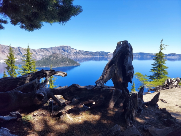 Crater Lake earlier this morning 